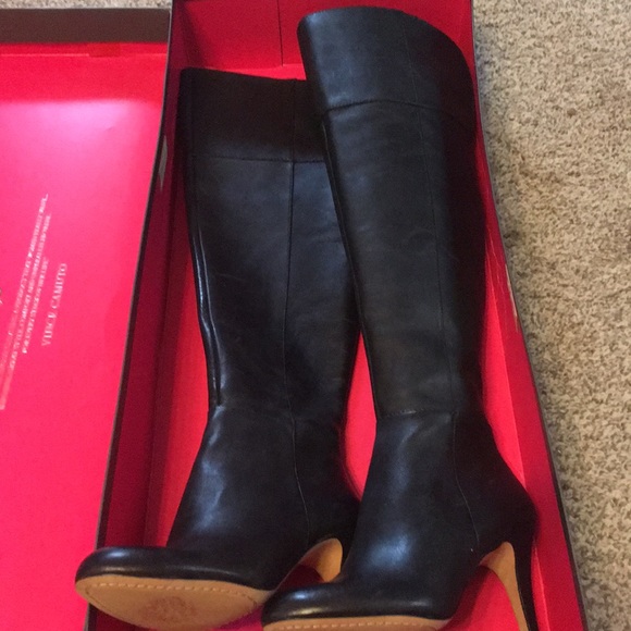 Vince Camuto Over The Knee Leather Boots like new - Picture 5 of 8